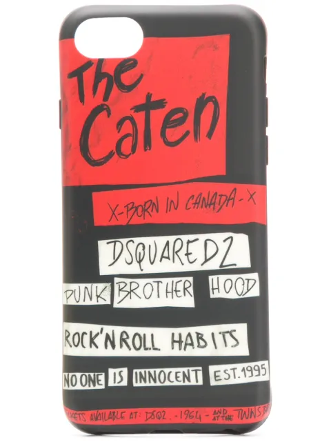 DSQUARED2 slogan iPhone X case Black ITM004855000001
