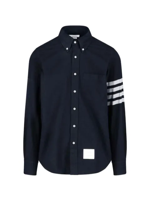 Thom Browne flannel 4-bar long-sleeve shirt Blue MWL272A05245