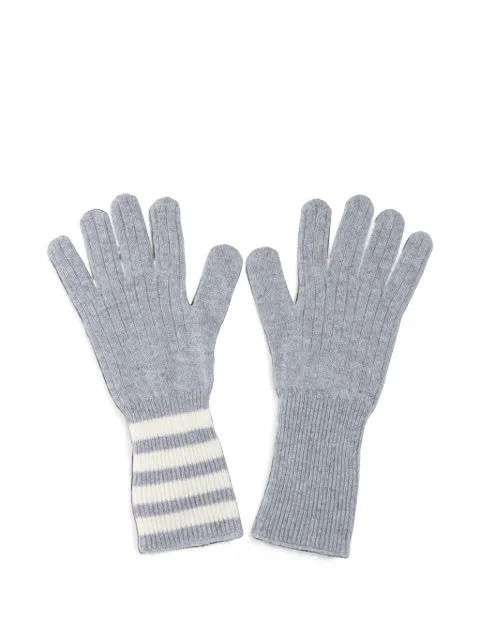 Thom Browne 4-bar Cashmere Gloves Grey MKG003A00011