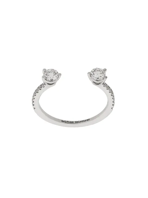 Delfina Delettrez 18kt white gold Dots Diamond Pave ring Silver NTL1015C