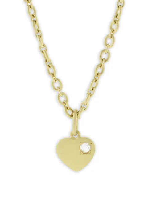 Irene Neuwirth 18kt yellow gold Flat Heart diamond pendant Gold P132DIYG