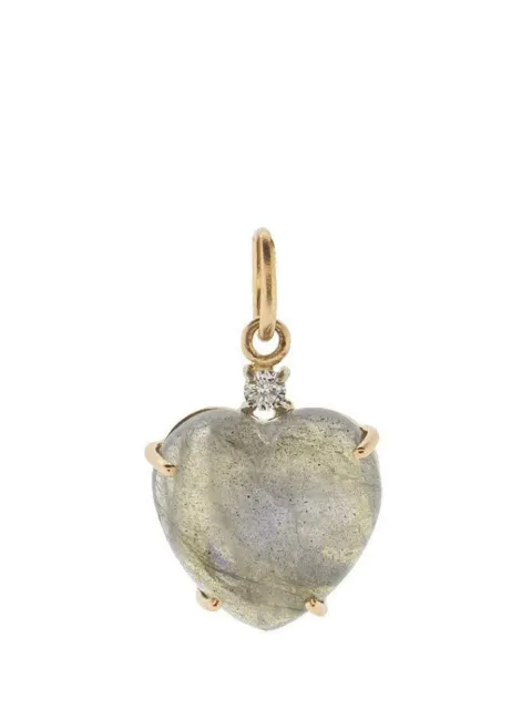 Irene Neuwirth 18k gold Heart diamond and labradorite necklace Pink P210LBDI1