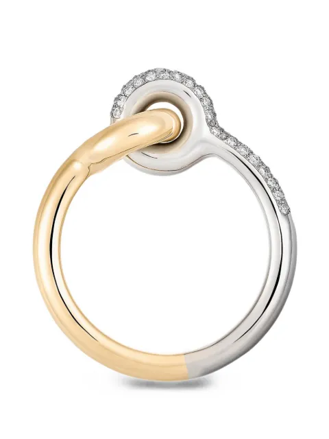 Charlotte Chesnais 18kt yellow and white gold Maxi Twin Pave diamond ring Gold FJBA012DIA