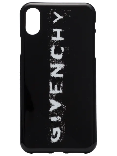 Givenchy black and white faded logo print iPhone X phone case Black BB606CB0KA