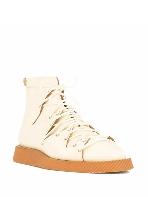 Jil Sander lace-up leather boots Neutrals JI31516A8000