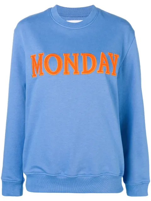 Alberta Ferretti Monday patch sweatshirt Blue J17011676