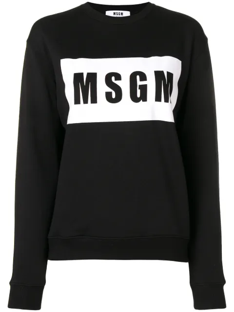 MSGM logo print sweatshirt Black 2641MDM96195299