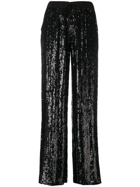 P.A.R.O.S.H. sequin trousers Black GOTITD230565