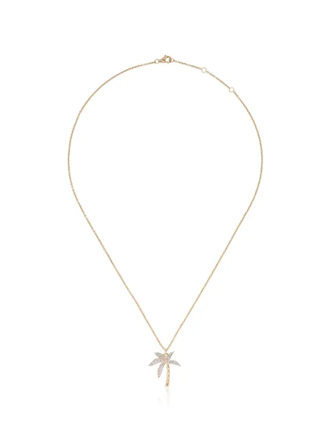 Yvonne Léon 18kt yellow gold and diamond palm tree necklace Gold COLLIERPALMIERDIA