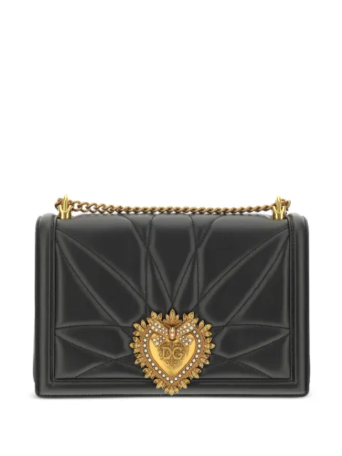 Dolce & Gabbana large Devotion quilted shoulder bag Black BB6651AV967