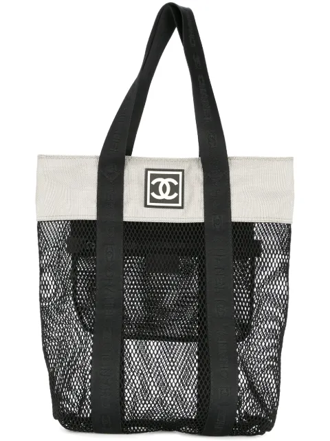 CHANEL Pre-Owned 2003-2004 CC Sports Line tote bag Black 8274266
