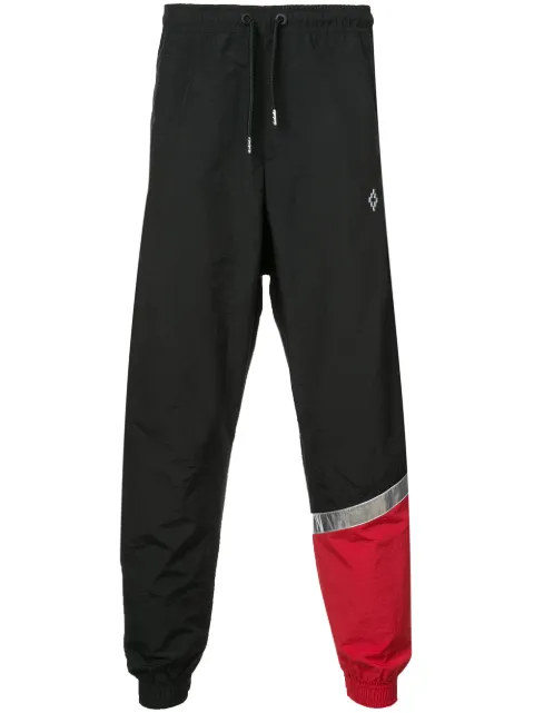 COUNTY OF MILAN colour block track pants Black CMCA125R199451601088