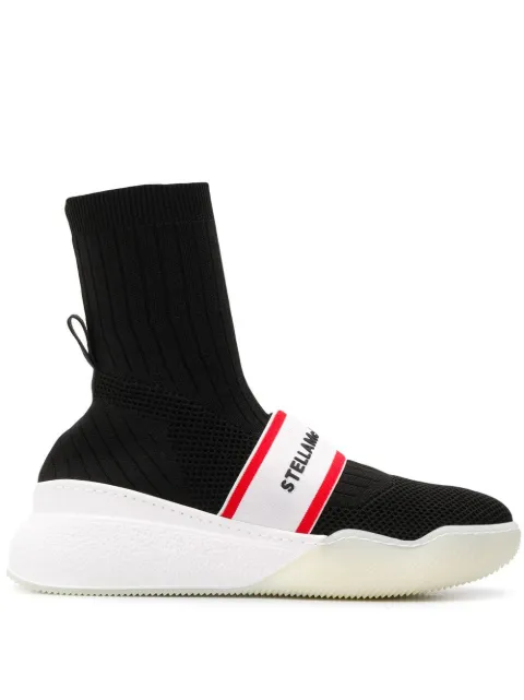 Stella McCartney Alta knit logo sneakers Black 557916W1NF2