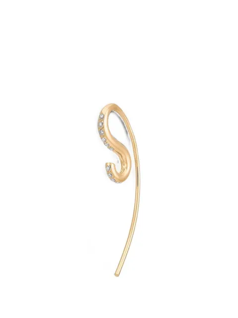 Charlotte Chesnais 18kt white gold Petit Hook diamond single earring Silver FJBO018DIAWHITEGOLD