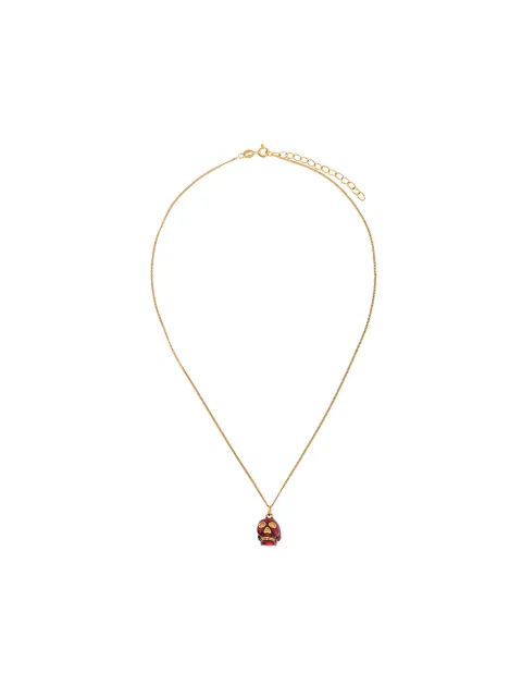 True Rocks Red Skull pendant necklace Gold REDSKULLPENDANT