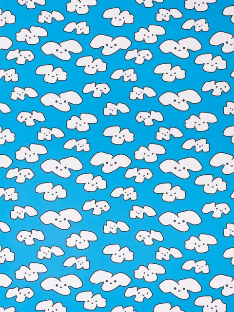 Chasing Paper cloud print wallpaper Blue 1111136845