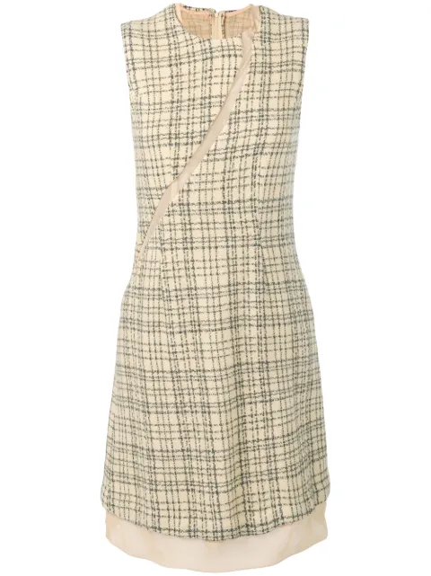 Comme Des Garçons Pre-Owned 1997 checked dress Neutrals CDG980