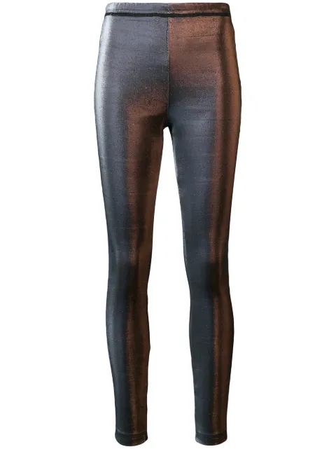 Jean Paul Gaultier Pre-Owned 1993 shine effect leggings Blue JPG1980