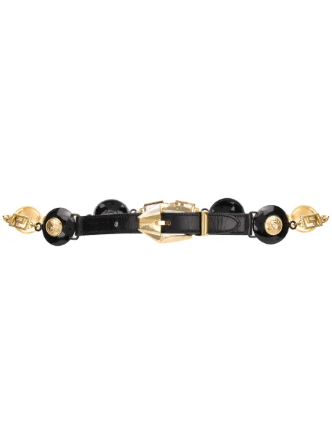 Versace Pre-Owned 1990s Medusa-motif geometric belt Black VER312