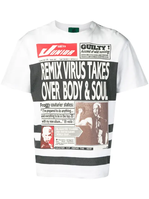 Jean Paul Gaultier Pre-Owned newspaper print T-shirt White JPG1976