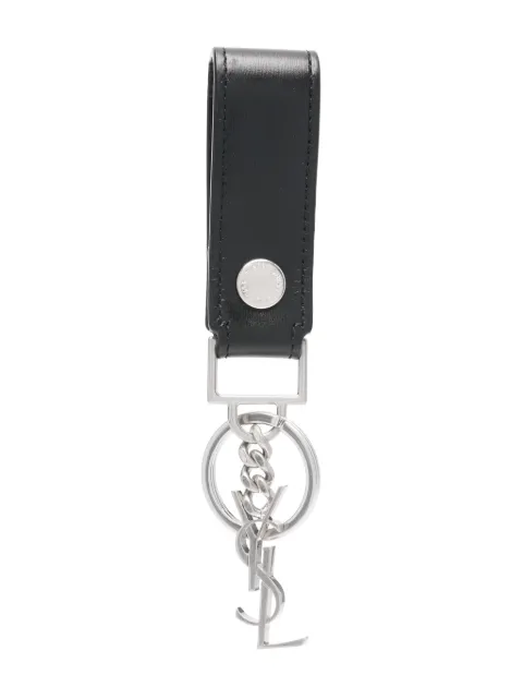 Saint Laurent monogram leather keyring Black 5183230SX0E