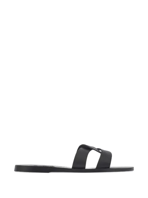 Ancient Greek Sandals Desmos crossover leather sandals Black DESMOSVACHETTA