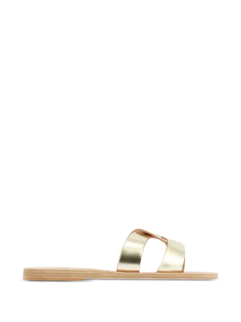 Ancient Greek Sandals Desmos crossover leather sandals Gold DESMOSVACHETTA