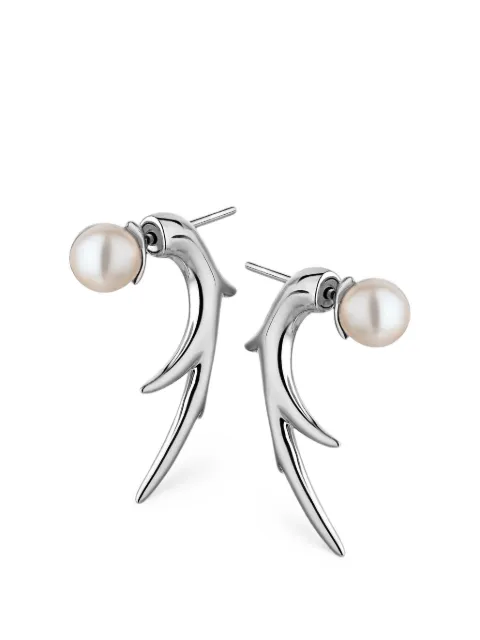 Shaun Leane sterling silver Cherry Blossom pearl Talon earrings Silver CB040SSNAEOS