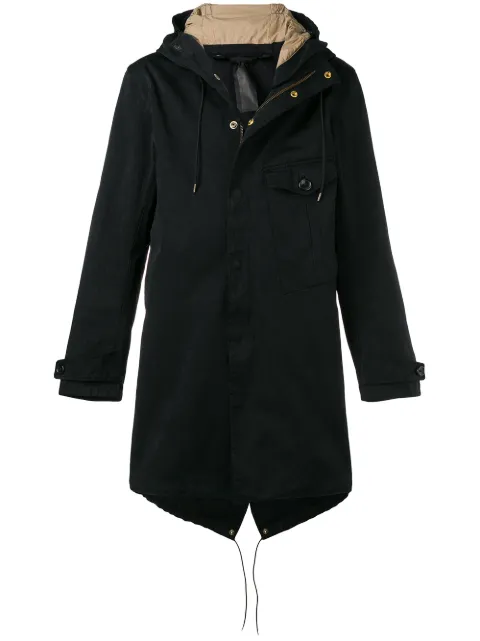 Ten C hooded parka coat Blue 17CTCUK04058002105