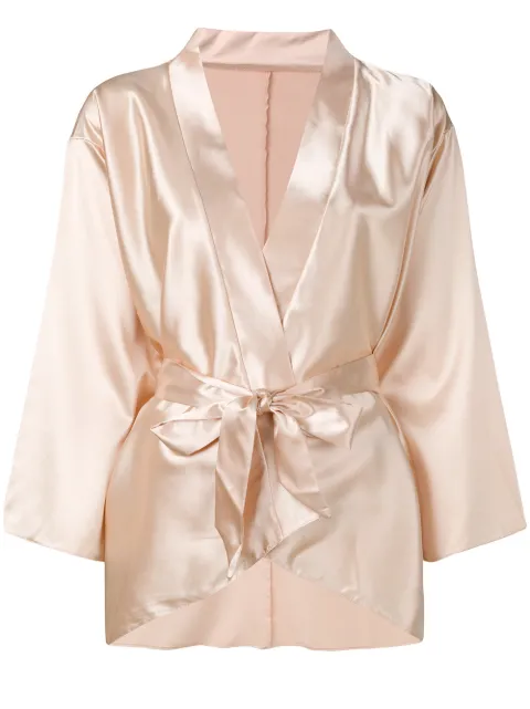 Belle Et Bon Bon Serafina short robe Neutrals SERAFINASILKKIMONO