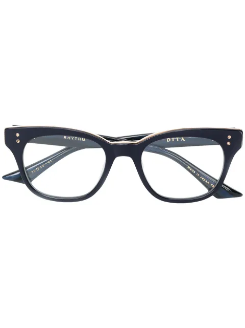 Dita Eyewear square frame glasses Blue DRX3039