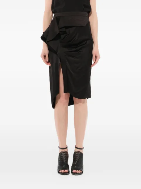 Givenchy asymmetric draped midi skirt Black BW405F112P