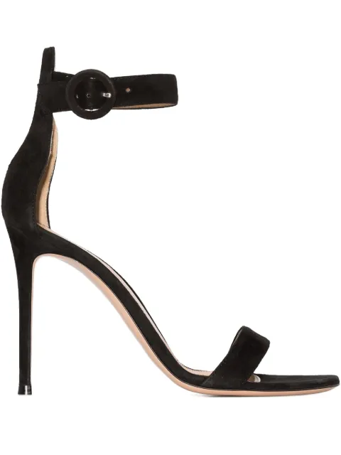 Gianvito Rossi Portofino 105mm suede sandals Black G6109615RICCAM