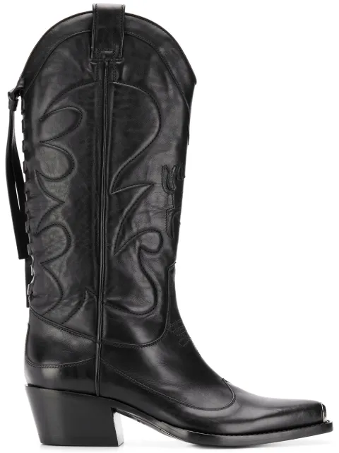 Htc Los Angeles cowboy boots Black 18WHTSC025