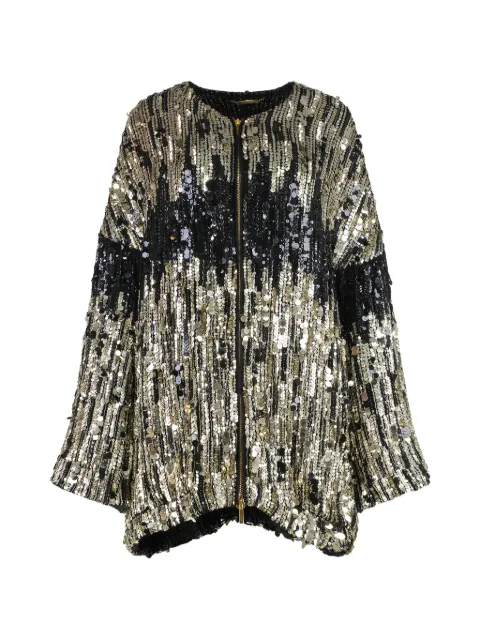 Alberta Ferretti sequin-embellished mini dress Gold A06285146