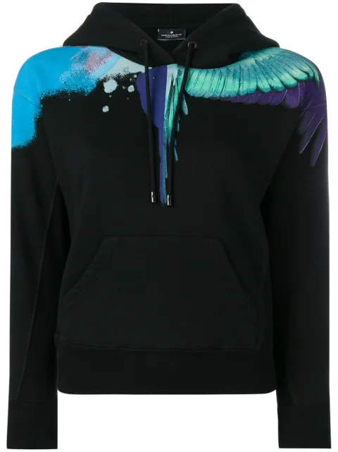 COUNTY OF MILAN Wings hooded sweatshirt Black CWBB022F18506146
