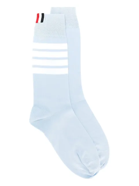 Thom Browne 4-Bar mid-calf socks Blue FAS020B01690