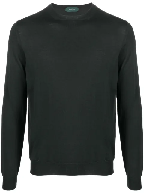 Zanone textured sweater Green 811935Z0290