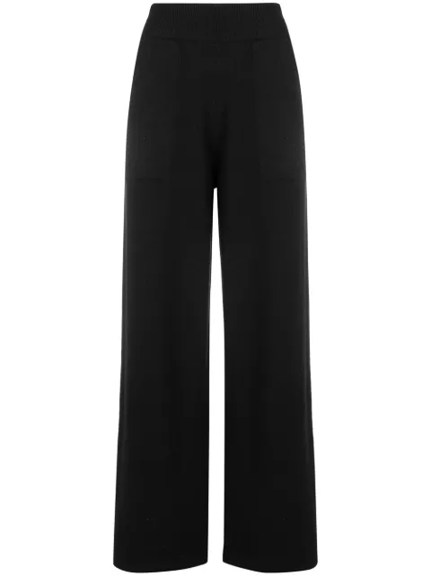 Barrie knitted flared trousers Black A00C57637
