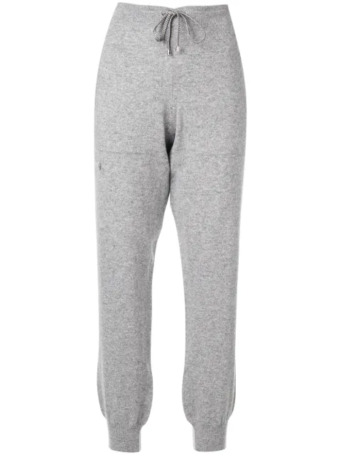 Barrie drawstring cashmere track pants Grey A00C30636
