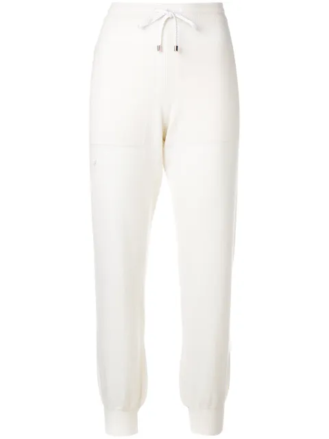 Barrie drawstring cashmere track pants White A00C30636