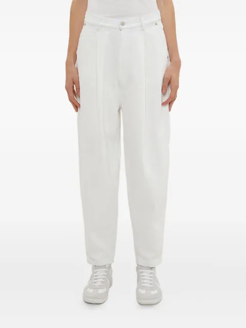 Hed Mayner cotton drop-crotch trousers White HMP504