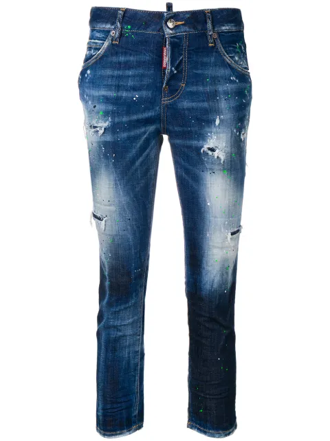 DSQUARED2 ripped skinny crop jeans Blue S75LB0092S30342