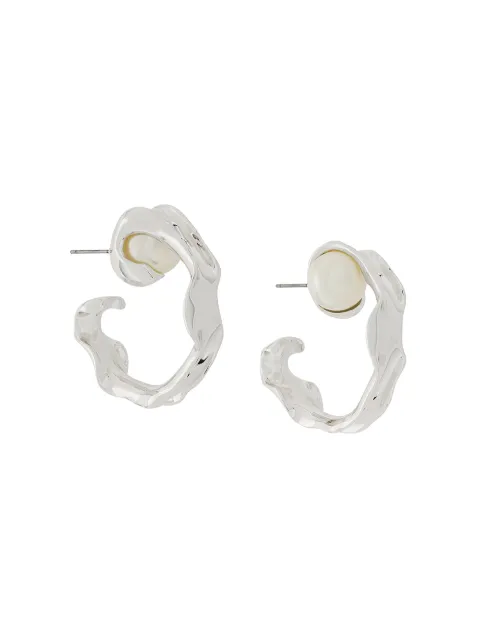 Coup De Coeur Liquid Pearl Hoop earrings Silver LIQUIDHOOPEARRINGSSILVER