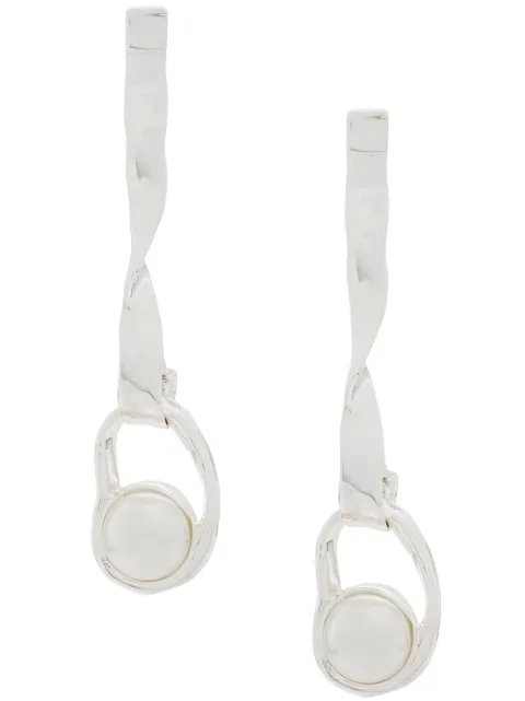 Coup De Coeur Liquid Pearl Drop earrings Silver LIQUIDDROPEARRINGSPAIRSILVER