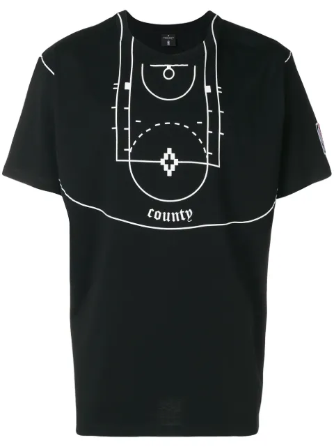 COUNTY OF MILAN NBA Court T-shirt Black CMAA018F18001120
