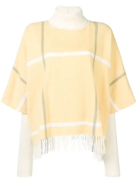 Roksanda check fringed jumper Yellow AW18B6351