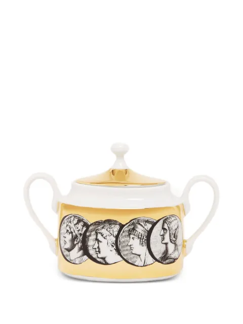 Fornasetti Cammei sugar bowl White P21Z300
