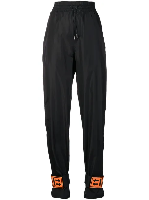 Off-White ankle strap track pants Black OWCA079F18B750651019
