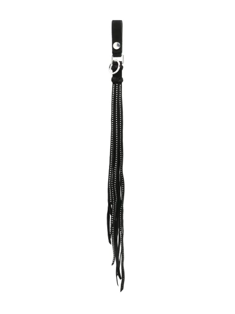 AMIRI studded long tassel keychain Black AKSUELTA
